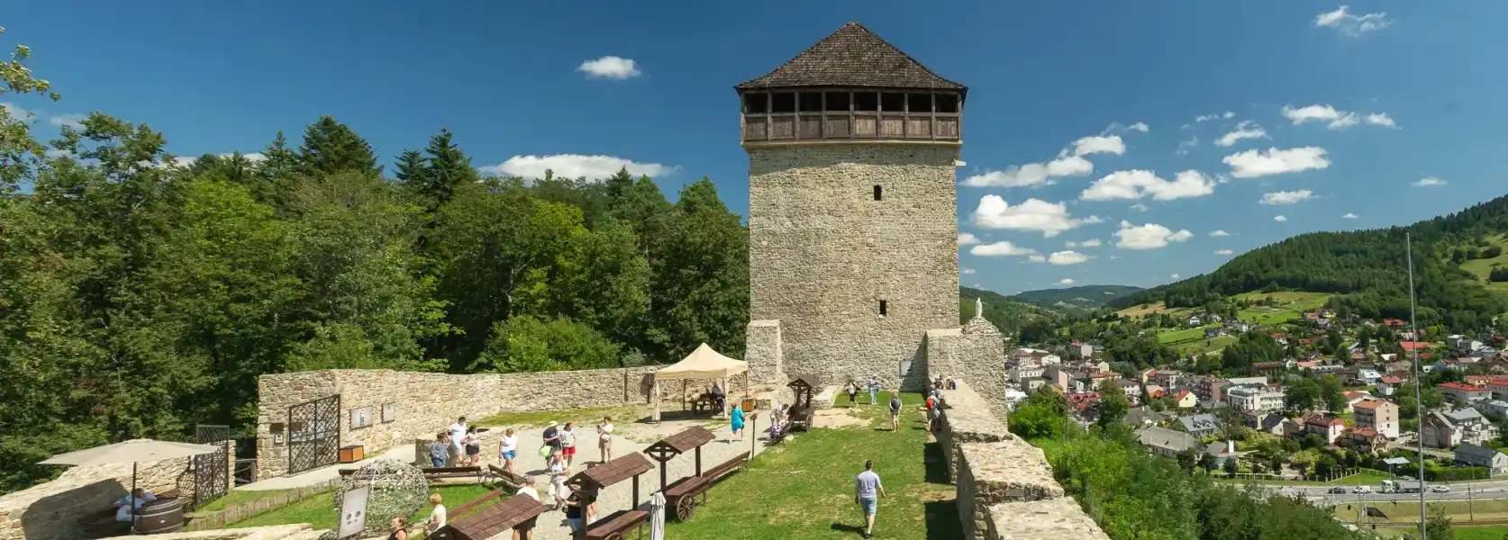 Atrakcja Muszyny zamek panorama miasta